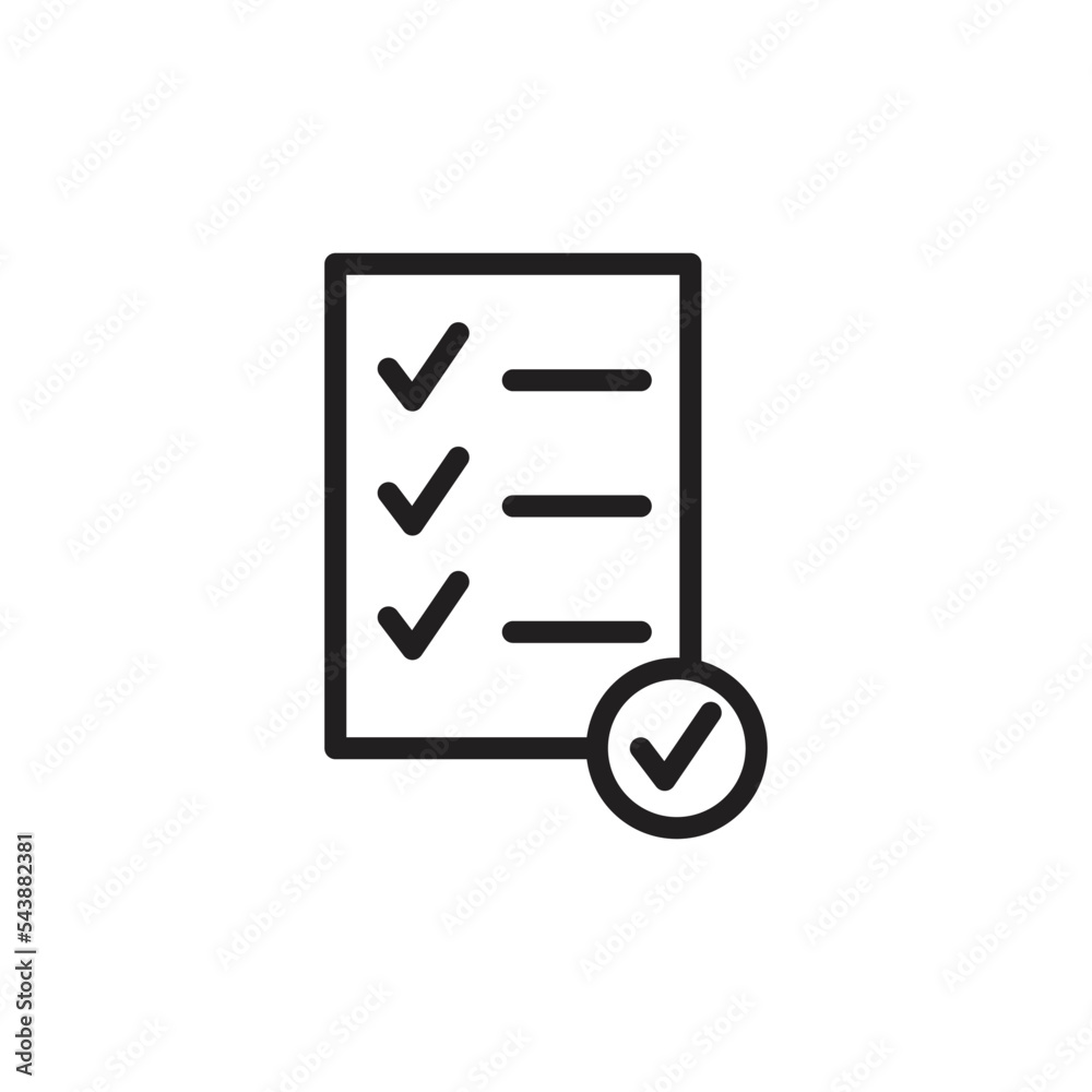 Checklist icon vector logo design templae Checklist icon vector logo design templae