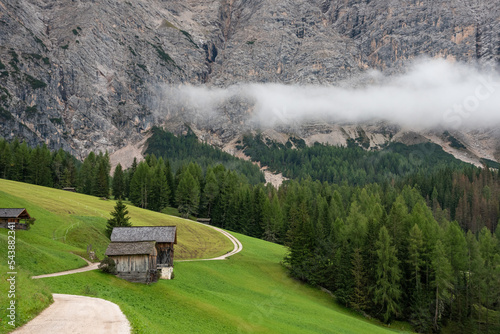 Hiking the Nature Park Fanes Sennes Prags in the Dolomite Alps, South Tirol photo
