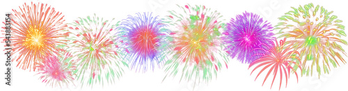 Amazing Beautiful firework isolated for celebration anniversary merry christmas eve and happy new year