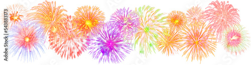 Amazing Beautiful firework isolated for celebration anniversary merry christmas eve and happy new year © wirakorn