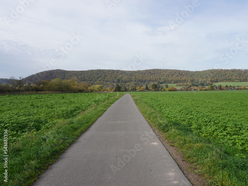 Radweg in der Nähe von Wanfried in Hessen