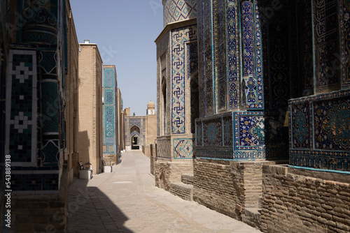 Mausolei ricoperti di maioliche Shah-i-Zinda Samarcanda Uzbekistan photo