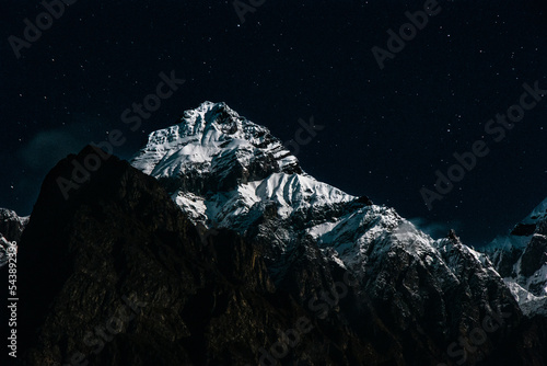 Mt. Shrinaj and Ganesh Himal Range Night View as seen from Deng, Gorkha during Manaslu Circuit Trek