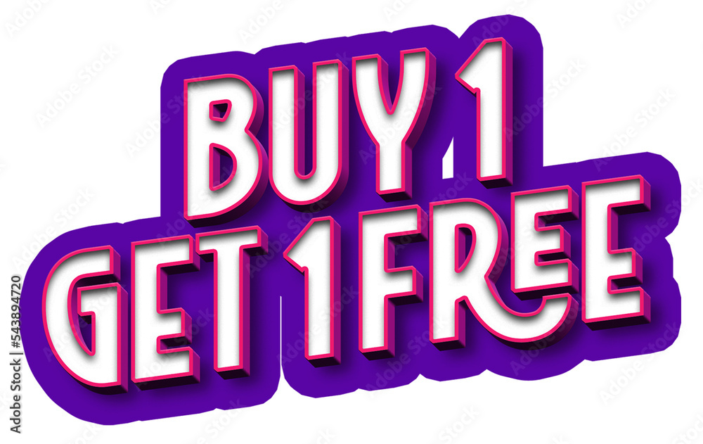 Buy One Get One Free Text Effect, Promotion Text Effect
