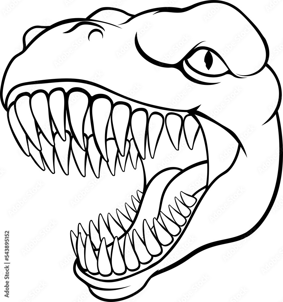 T Rex Raptor Comic Dinosaur T Rex or Raptor Cartoon Mascot Stock Illustration | Adobe Stock