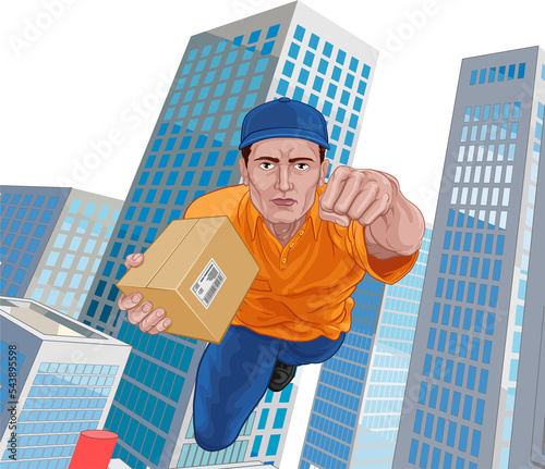 Delivery Courier Superhero ...