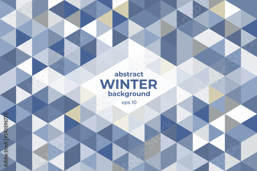 Geometric vector background. Abstract winter minimalistic picture.