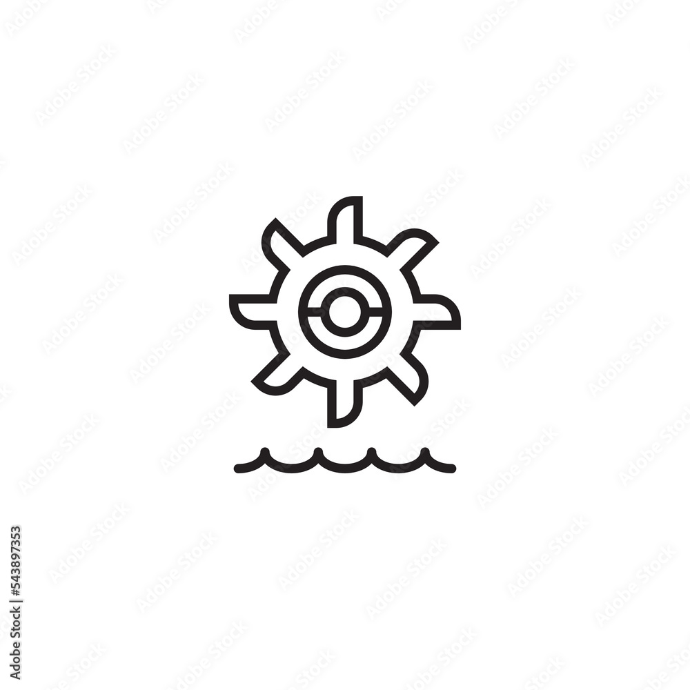 Hydro Power Icon Vector Illustration Eps10 Hydro Power Icon Vector Illustration Eps10