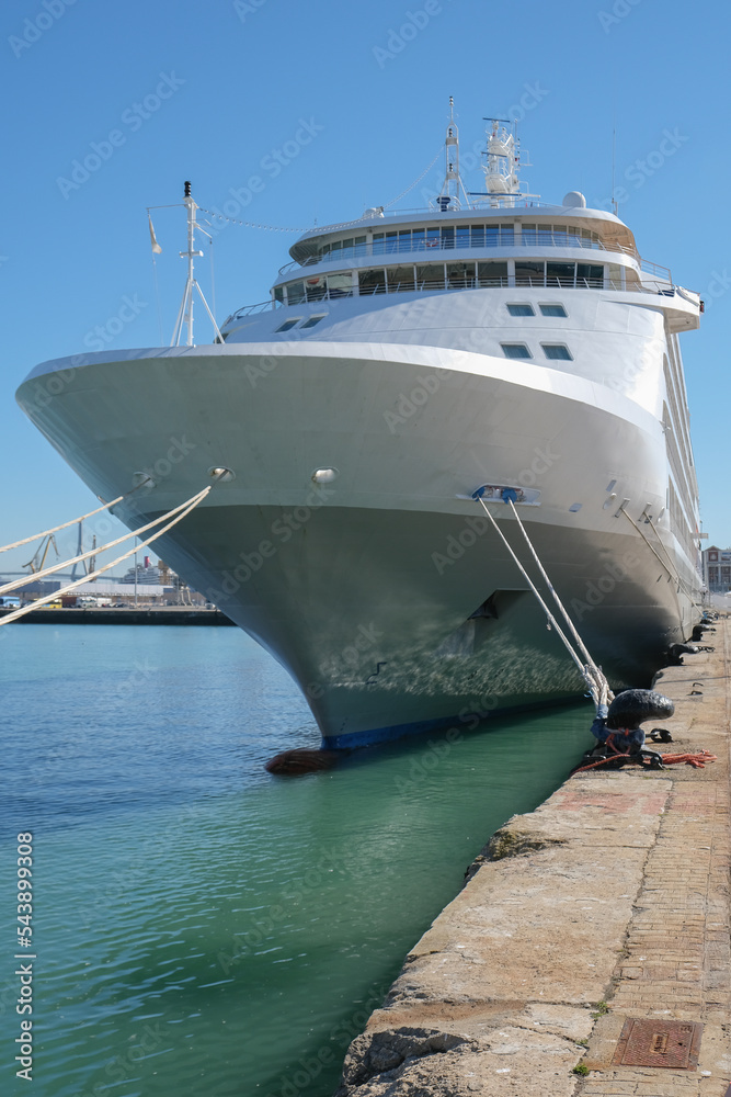 Luxury Silversea Silver cruiseship cruise ship liner yacht Shadow Whisper in port Luxury Silversea Silver cruiseship cruise ship liner yacht Shadow Whisper in port