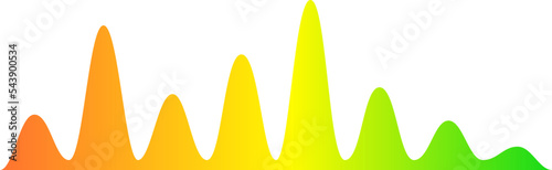 Color wave diagram. Abstract chart. Audio equalizer
