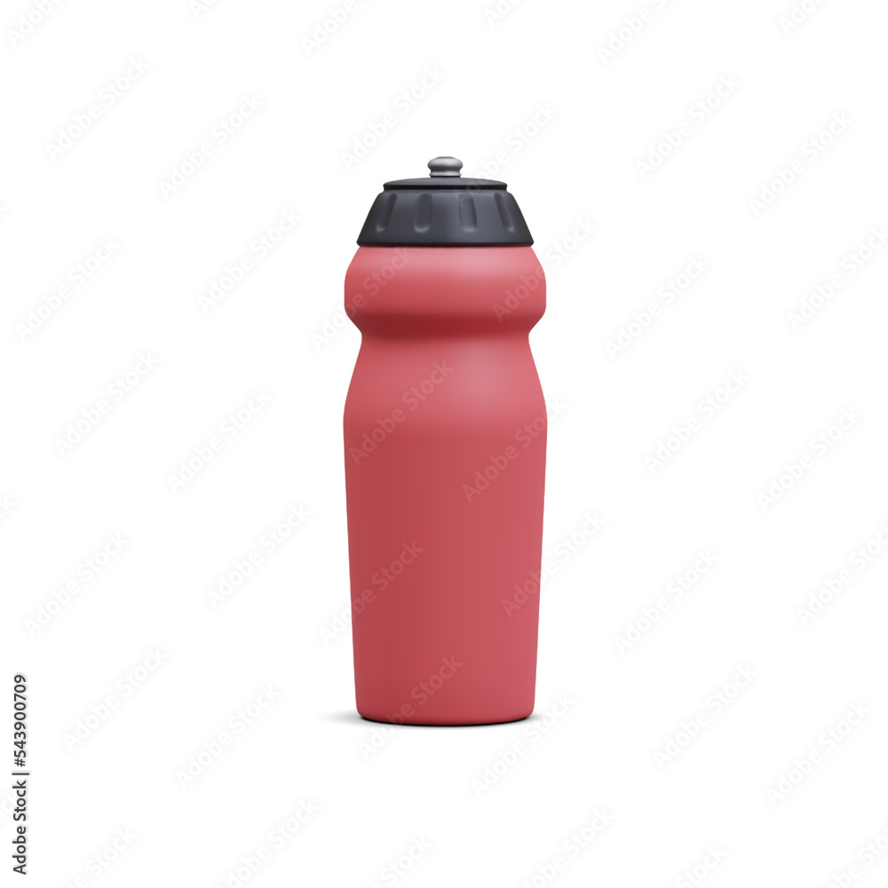 3d realistic colour bottle whith water isolated on white background. Whey protein. Sport nutrition. Vector illustration