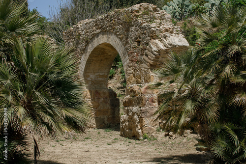 Arch of the archaeological site Villa del Casale, Piazza Armerina, Sicily, Italy photo