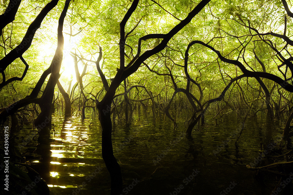Mangrove Forest in Morning Sunlight Mangrove Forest in Morning Sunlight