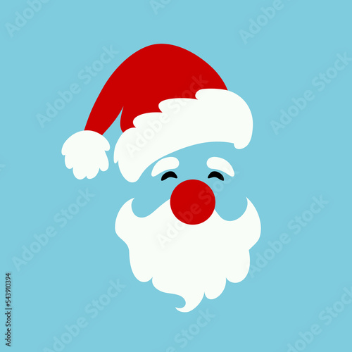 vector christmas illustration of santa head