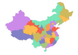 Vector map of China with provinces