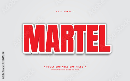 Vector Editable Text Effect in Martel Style