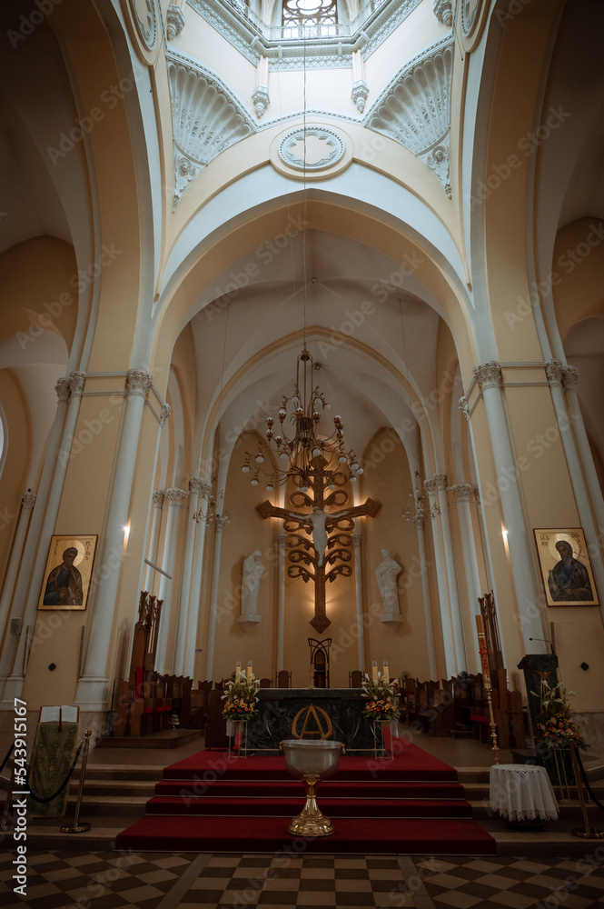 the interior of the Catholic Cathedral