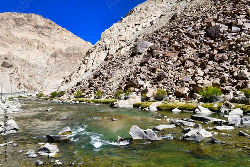 Travel to Pangong Tso from Nubra Valley Via Agham – Shyok village route photo