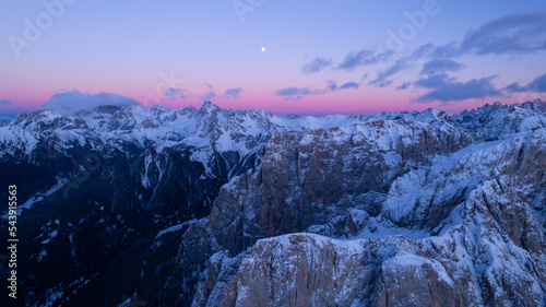 sunset in mountains