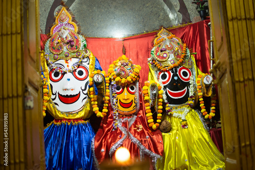 Jagannath is an incarnation of lord Vishnu and considered as the supreme god by the Hindus photo
