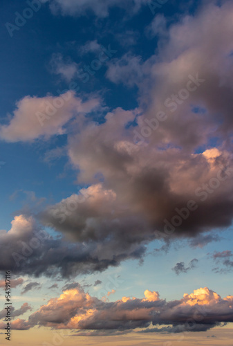 Abstract background of beautiful white clouds with blue sky in Brazil © AlfRibeiro