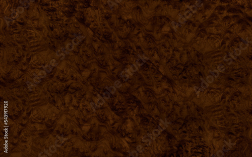 Beautiful dark brown burl wood veneer texture