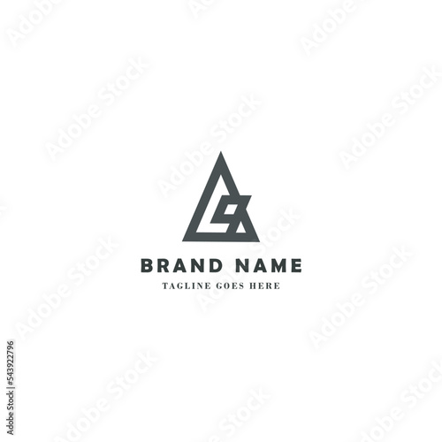 design logo letter AQ or Q triangle