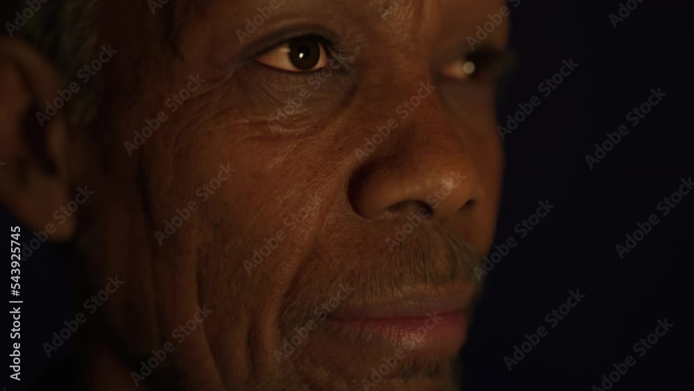 very old African American man