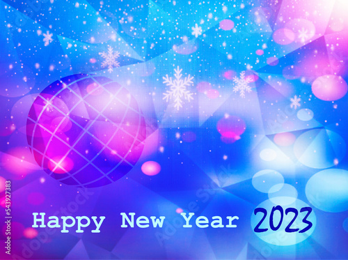 happy new year 2023 postcard