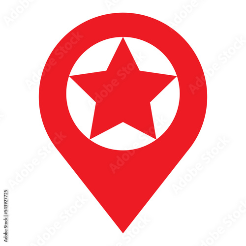 Free Download Star favorite pin map icon. Marker location illustration. - GFXLoad