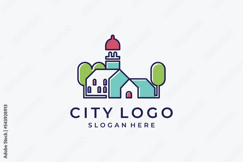 city logo design vector template