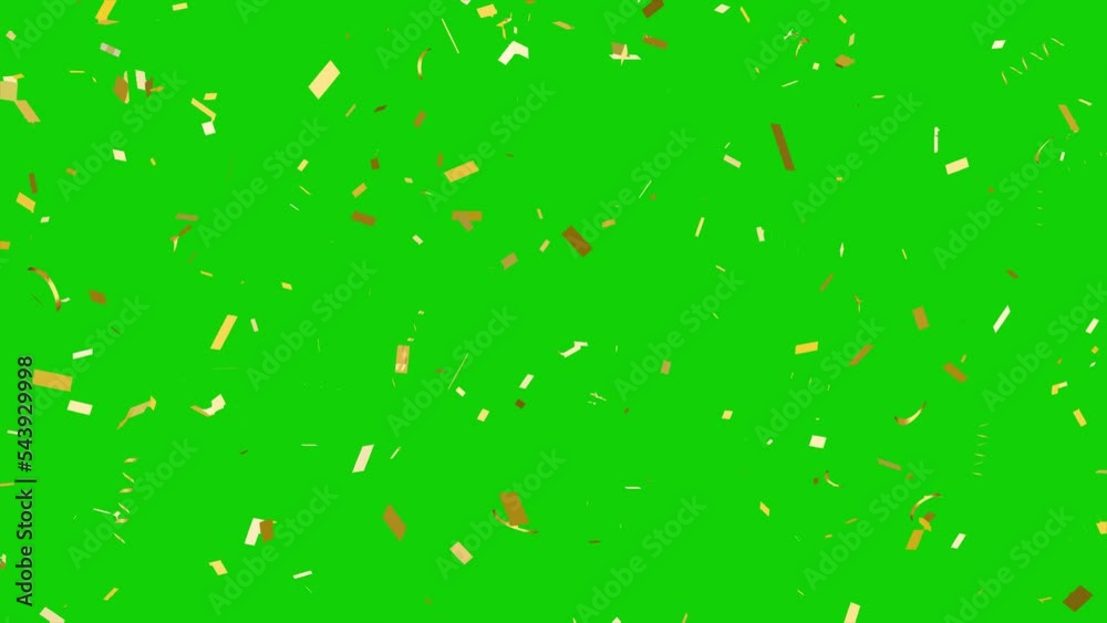 Colorful Confetti Particles Falling On Green Screen Color , Confetti