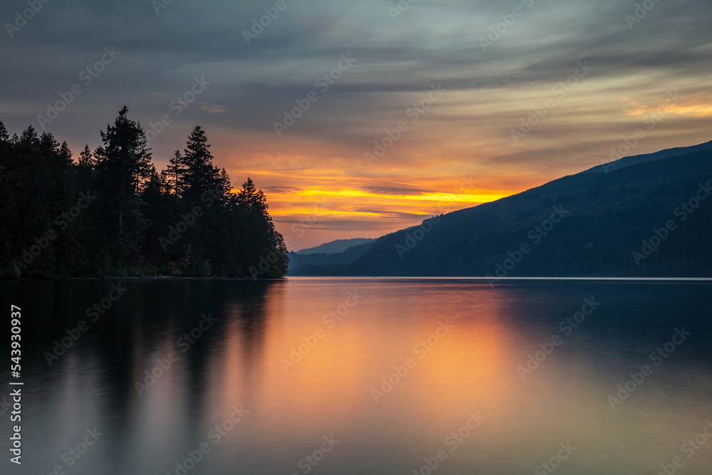 Cultus Lake at Sunset in Chilliwack, BC, Canada