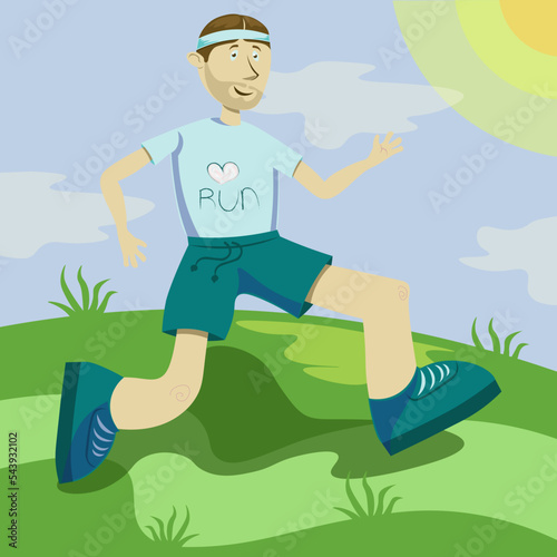 a man went out for a morning jog in the park