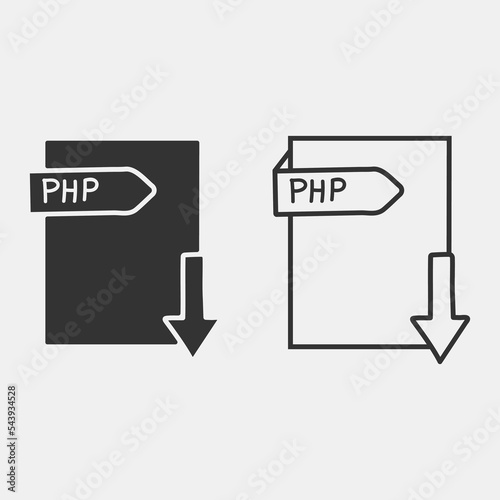 PHP_Fomart vector icon illustration sihn photo