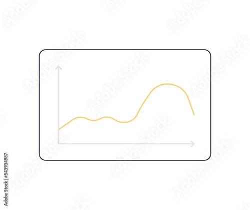 Business data analysis and effective management analyzing information, graphs flat vector illustration.