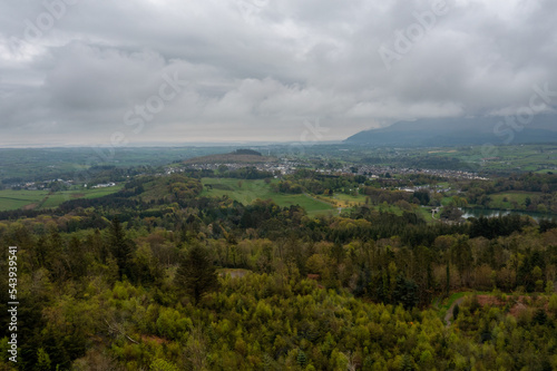 aerial view of summer countryside, Northern Ireland