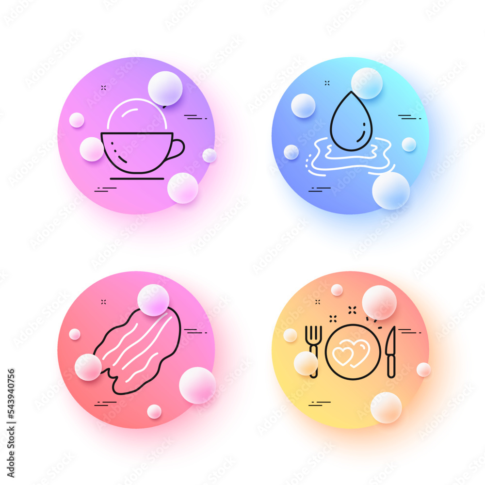Ice cream, Romantic dinner and Water splash minimal line icons. 3d spheres or balls buttons. Pecan nut icons. For web, application, printing. Coffee cup, Love food, Aqua drop. Vegetarian food. Vector Ice cream, Romantic dinner and Water splash minimal line icons. 3d spheres or balls buttons. Pecan nut icons. For web, application, printing. Coffee cup, Love food, Aqua drop. Vegetarian food. Vector