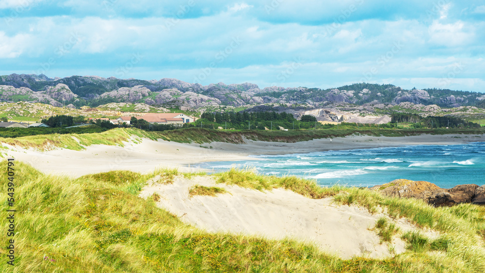 Brusand beach south of Stavanger, Norway. One of the sand beaches on the west coast in the southern part of Norway