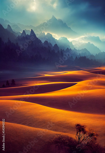 Mountain river landscape