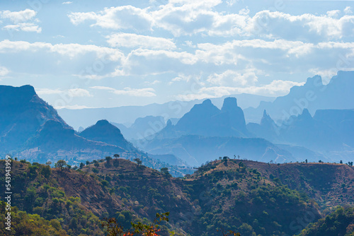 Amazing Landscape View Of African Landscape, Simien mountains in Ethiopia