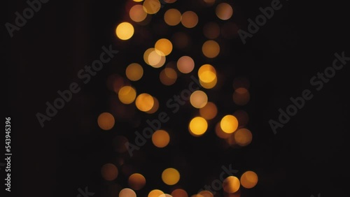 Christmas tree lights with nice bokeh. High quality 4k footage