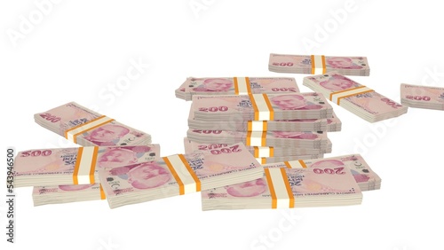 Photography 200 Turkish Lira banknotes