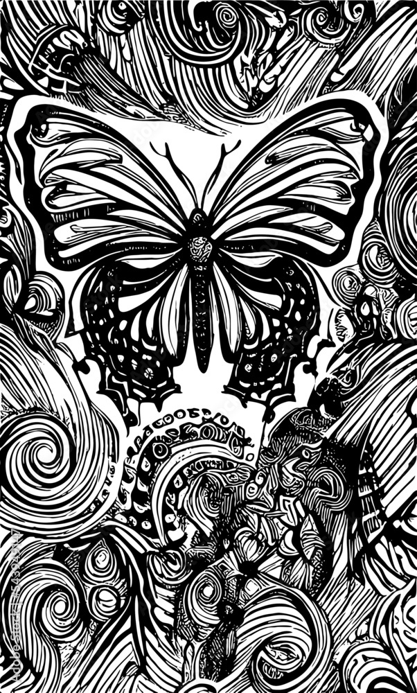 lino print butterfly. Butterfly silhouette icon for mug, t shirt, phone case fashion style lino print butterfly. Butterfly silhouette icon for mug, t shirt, phone case fashion style