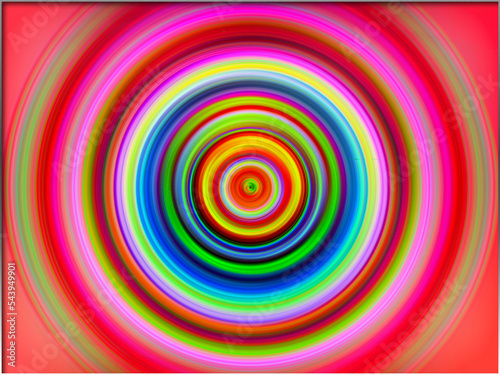 Abstract  Multiple Colours  Circular Shapes  within a Border     digital art