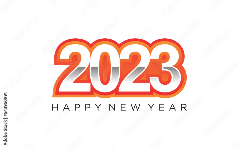 Vector graphic of happy new year 2023 logo design template Vector graphic of happy new year 2023 logo design template