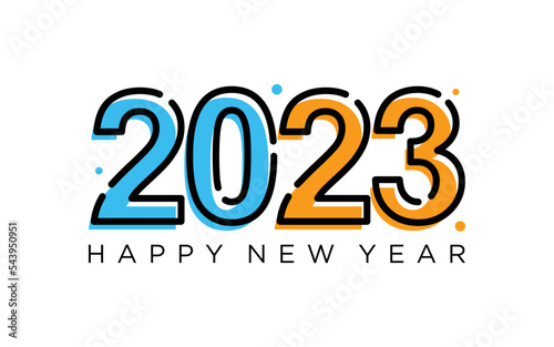 Vector graphic of happy new year 2023 logo design template