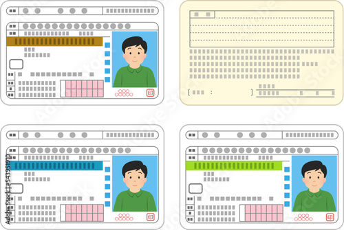 運転免許証_身分証_男性_ベクターイラスト