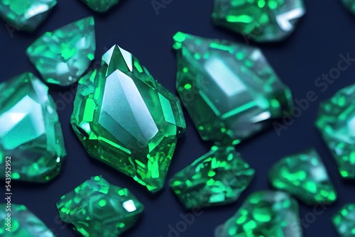 Emerald Crystal Gem Jewel Seamless Texture Pattern Tiled Repeatable Tessellation Background Image