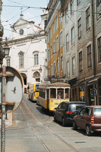 tram in the city Lisbon